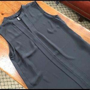 H&M grey silk top
